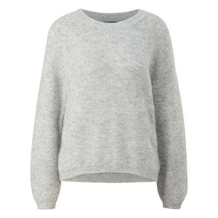 Comma, Round-neck Knitwear Grijs, Dames, Maat:XL