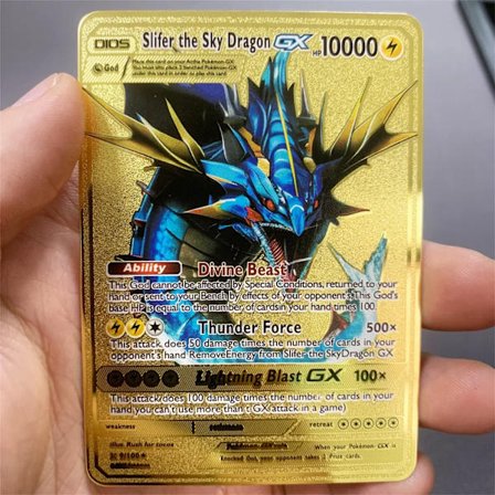 999999 Poeng HP Pokemon Metallkort Charizard Gullfarget Metall Superkort Engelsk Kort Mewtwo Vmax Mega Anime Spill Samling Gaver