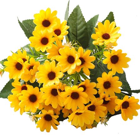 5 bundter kunstige blomster udendørs UV-bestandige falske blomster N