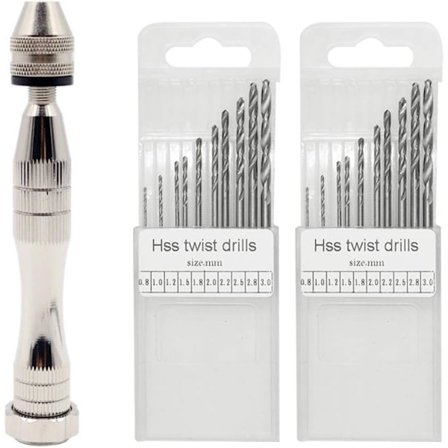 Manuell skruvstycke med 20 borr, precisionsrotationsverktyg med mini T