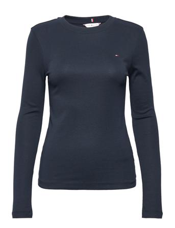 Slim New Cosy C-Nk Ls Langærmet T-shirt Navy Tommy Hilfiger