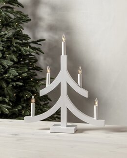 Adventslysestake Pagod Hvit