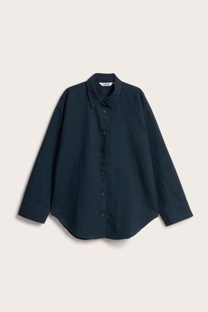 Kappahl | Skjorta i linnemix Mörkblå S | Mörkblå
