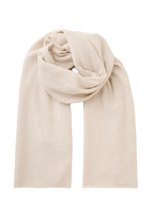 Å WOMAN Halsduk med rullad kant IRMA Halsdukar & scarves Vit ONESIZE