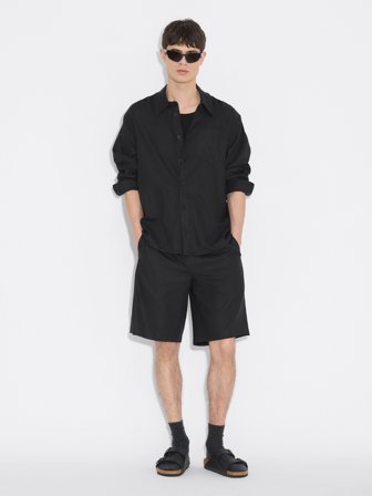 Holzweiler - Lian Linen Shorts - Black - Mens - Large