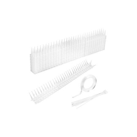 Fuglepigger, 5m Fuglepigger, Duepigger, Kråkesikring, Fuglesikre pigger mot duer, spurver, kråker, balkong (Whi