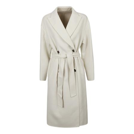 Brunello Cucinelli, Belted Coats Beige, Dames, Maat:XS