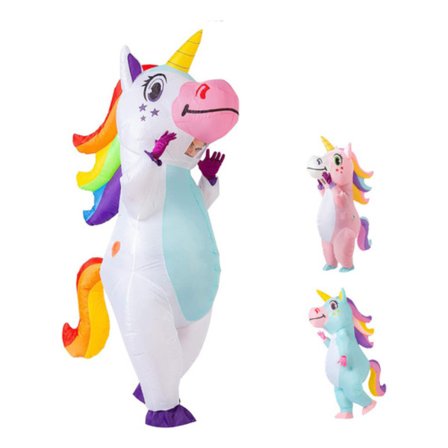 Oppblåsbar enhjørningkostyme for voksne, Halloween V