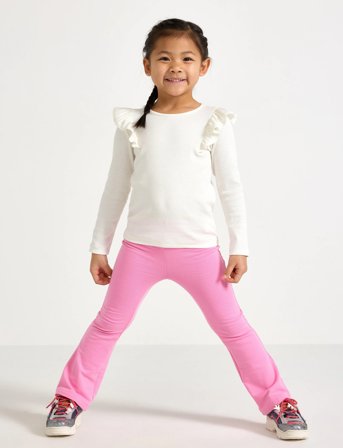 Lindex Leggings Flare Brushed Inside - Pink - 110