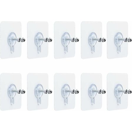 10 stk. 6*6CM selvklæbende vægskruer selvklæbende hængende søm