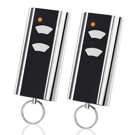 Sarja, jossa 2 autotallin oven kaukosäädintä, korvaa RCU 433-2K, 433,92 MHz kädessä pidettävä lähetin