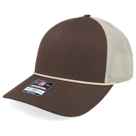 Richardson - Brun trucker Kasket - Rope 112fpr Split Brown/Khaki/Khaki Rope A-Frame Trucker @ Hatstore