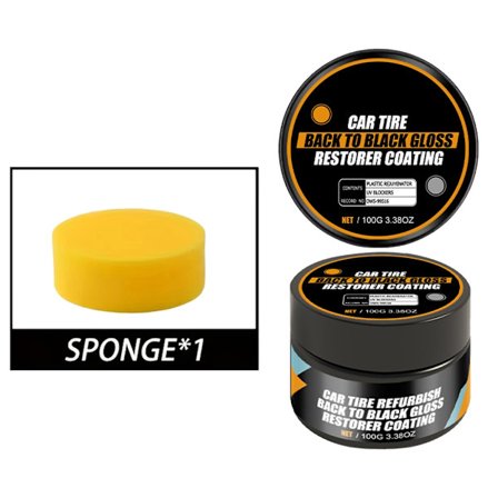 Keramisk dækdressing til bil, sort vådt look, dækglans for dyb, blank finish