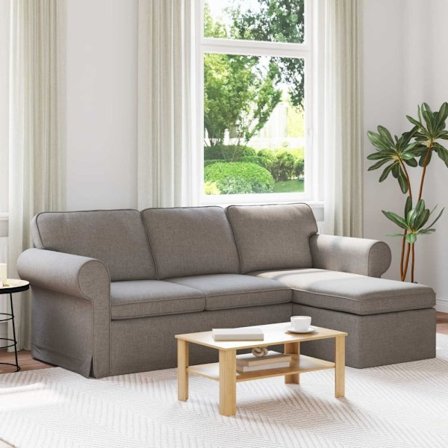 Soffa 180cm Taupe Metall