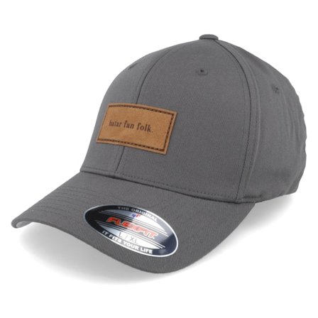 Kränkt! - Harmaa flexfit Lippis - Hatar Fan Folk Patch Dark Grey Flexfit @ Hatstore