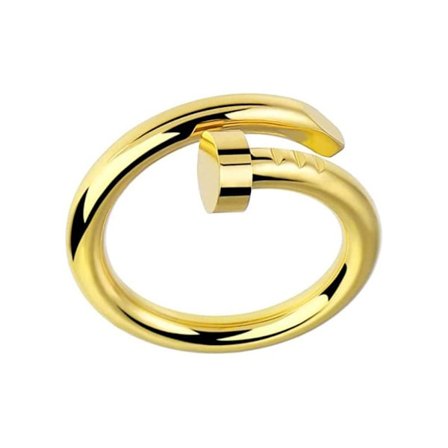 Twist Nail Ring Love Friendship Ring GULD 7