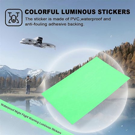 Färgglada självlysande klistermärken för DJI Flip Vattentät nattflygning A (FMY)