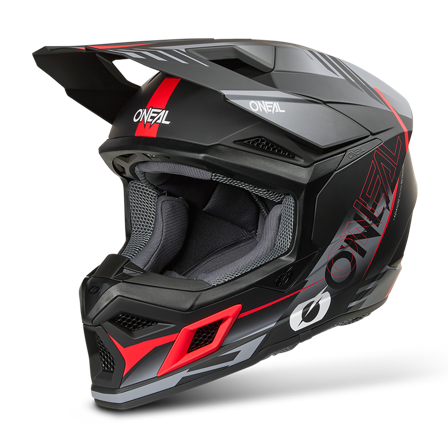 MX-kypärä O'Neal 3Srs Haze Musta/Harmaa/Punainen M