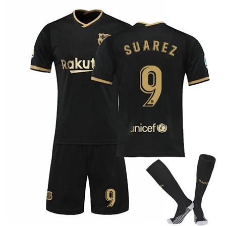 2021 Barcelona Hemma Svart & Guld Kit Luis Suarez Tröja Nr 9 26 9 Suarez