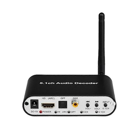 DAC651C 5.1 Audio Decoder Bluetooth 5.0 Receiver DTS AC3 FLAC APE HD til Kompatibel Extractor Converter EU Stik