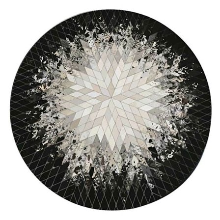 Sklisikker rund matte sitteunderlag område tepper vaskbart teppe roterende stolmatte soverom 80cm