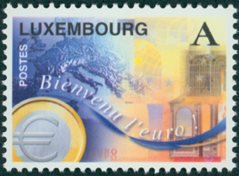 Luxembourg - Euro mønt - Postfrisk frimærke