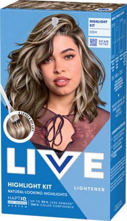 Schwarzkopf LIVE Intense Bleach 00H Highlight Kit (W) 00H Highlight Kit, Hår, Hårfarve, Permanent Hårfarve