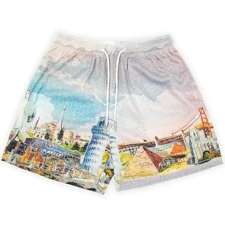 Nya Summe Basic Shorts för män Högkvalitativ modetrend Casual Shorts Basketträning Snabbtorkande Mesh Shorts för män som andas