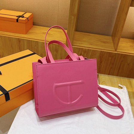 Axelväska Dam Retro Casual Mode Liten 20cm-Rosröd