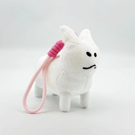 Gubby Plysjleketøy – Indie Spill Samleobjekt Myk Utstoppet Dukke for Fans**Kanin, 12cm (rosa snor)