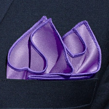 Pañuelo de bolsillo básico lila para hombres - Pañuelos de bolsillo de color liso