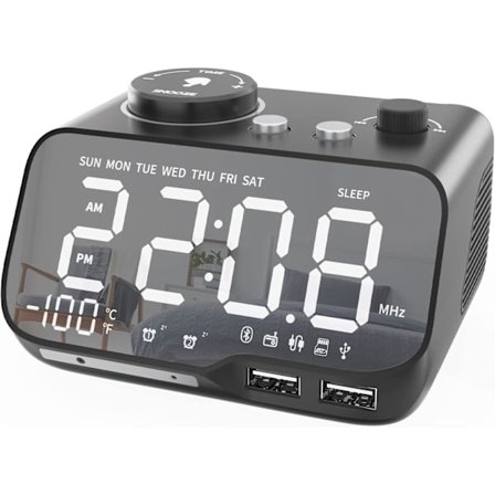 Herätyskello Radio Bluetooth-kaiuttimella 0-100% Himmennin Digitaalinen Mi