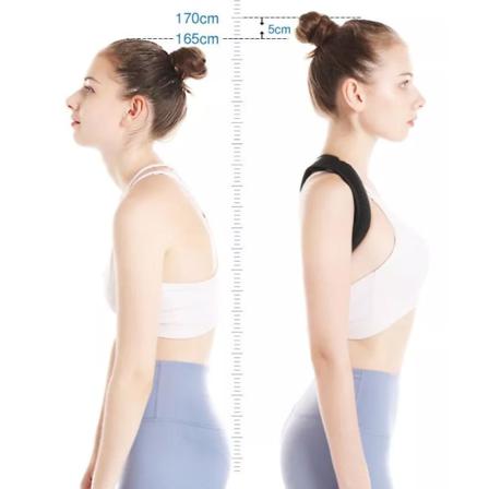 Ryggrätare Ryggstöd Bättre Hållning Justerbar För Män & Kvinnor Svart One Size