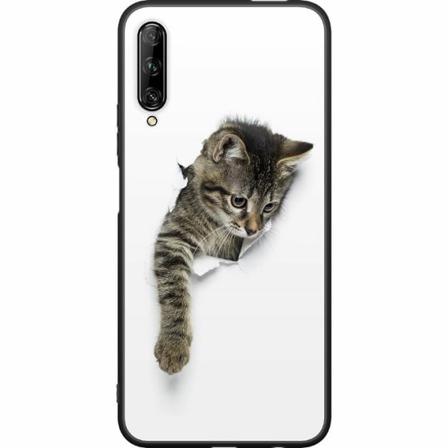 Huawei P Smart Pro 2019 Svart Skal Curious Kitten