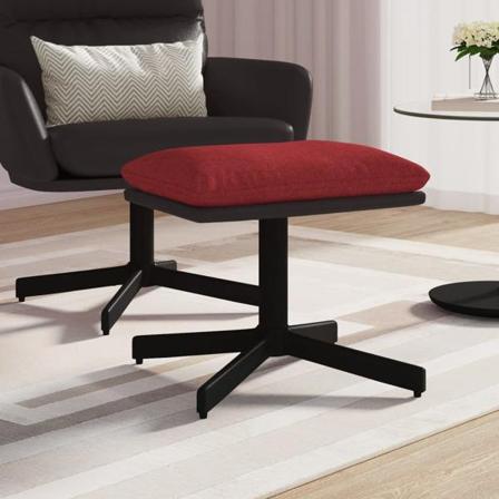 Vidaxl Fotpall Vinröd 60x60x39 Cm Tyg Och Konstläder Röd