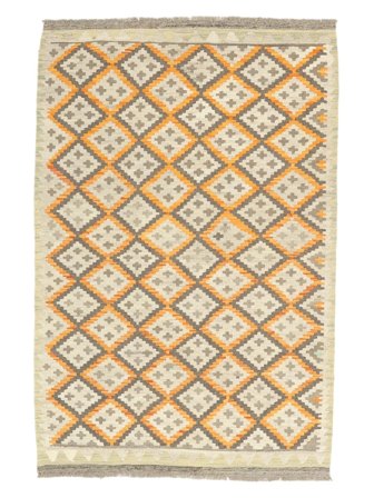 Orientalisk Kelim Afghan Old Style Matta 104X158 Orange/Gul Ull, Afghanistan