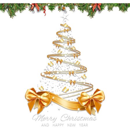 Julevinduesdekorationer - 60 x 95 Centimeter Væg PVC Dobbeltsidet | Guld Juletræs Vinduesdekorationer til Stue Køkken Kontor