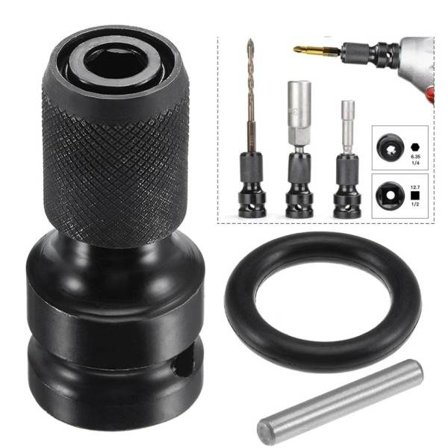 1PC 1/2 tommer Square Drive to 1/4 inch Hex Socket Adapter Converter Chuck Adapter