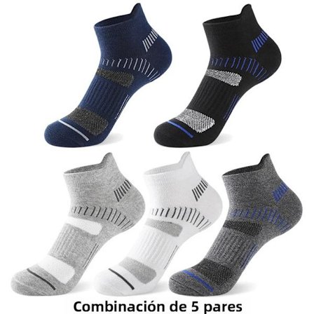 5 par blanding - 30 par ankelstrømper for menn, pustende bomulls sportsstrømper for løping og fitness, avslappet stripete stil