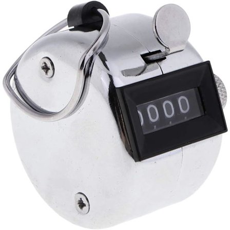 4-siffrig klickräknare - manuell metallräknare - klicker för räkning, markering av golf