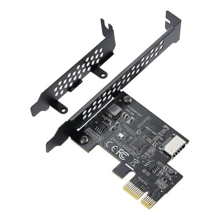 Pci-e 1x - USB 3.2 Gen1 5gbps Type-e A-key -laajennuskortti, etupaneeli Type-c -liit nt p yt tietokoneelle Black