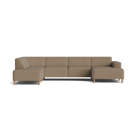 Seam U-sofa, højrevendt - Aurora Mørk Beige - 344x206x78 - Sofa, u-sofa