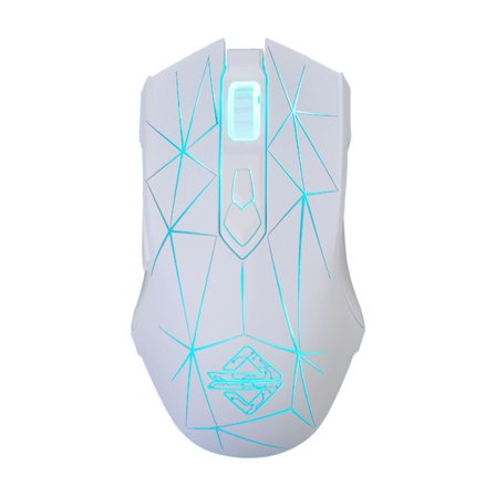 1 stk 2,4G trådløs mus, oppladbar datamus, PC-spillmus for barn jenter gaver (hvit)