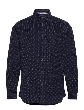 Slhslimasher Shirt Ls Cord Camp Skjorte Uformell Blå Selected Homme