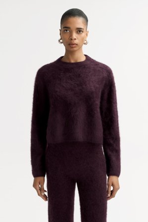 Soft Goat - Brushed crewneck - L - Midnight Plum