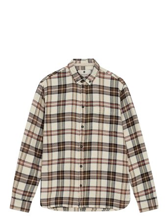 Anerkjendt Akleif Twill Check Shirt - Beige - L