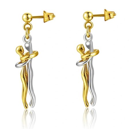 Kram Örhängen Örondekorationer Allergivänliga Söta Kärlekssmycken för Bankett Resor Dejting Shopping Golden White