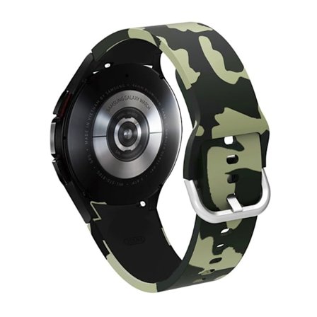 Samsung Galaxy Watch 4 klockarmband i silikon med snyggt mönster - Kamouflage Grön