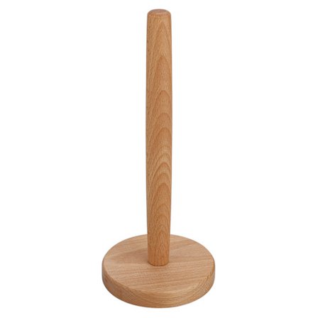 Papirhåndklædeholder i træ, holdbart stående design til køkken eller badeværelse, massiv bøgetræsrulleholder med nem montering, fugtbestandig