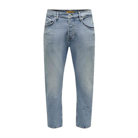 Only & Sons, Cropped Jeans Blauw, Heren, Maat:W31 L34